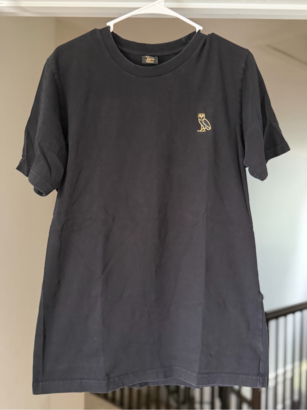 OVO October’s Very Own Black Gold Owl Logo T-Shirt Medium